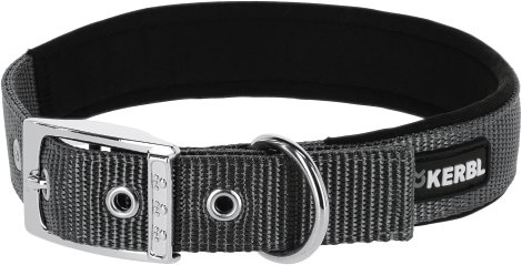 MIAMI PLUS Halsband grau, 33-39 cm / 20 mm