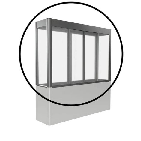 BIOHORT Gewächshaus-Aufsatz Florentina 2x0,5 Quarzgrau-Metallic