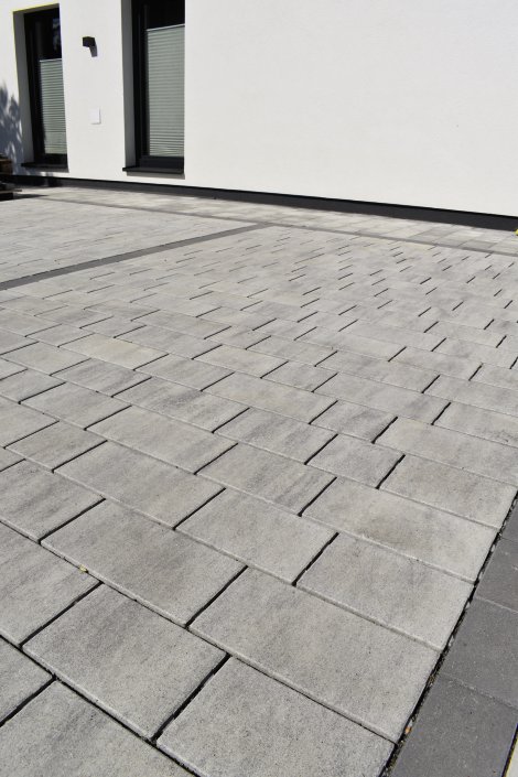 EBENSEER Kombipflaster Hydrostone Modern Silbergrau schattiert 20x20x6 cm (LxBxH)