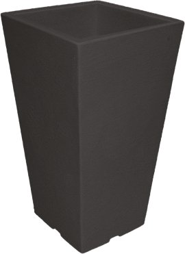 LIENBACHER Übertopf Capri Anthrazit Kunststoff 27x27x45 cm