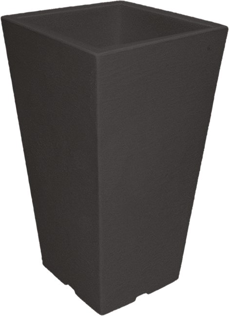 LIENBACHER Übertopf Capri Anthrazit Kunststoff 27x27x45 cm