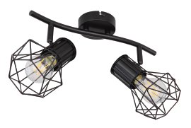 GLOBO Deckenleuchte Priska Schwarz 40W 2x E27 34x13x19 cm (LxBxH)