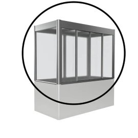 BIOHORT Gewächshaus-Aufsatz Florentina Quarzgrau-Metallic