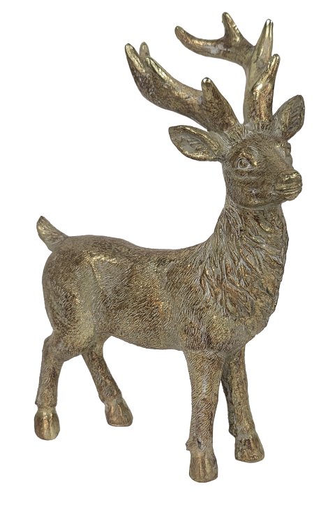 Dekofigur Rentier Gold 21,2x7,6x28 cm