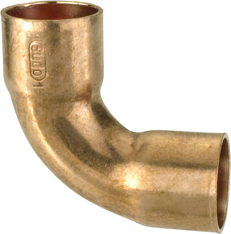 CORNAT CU-Bogen 45° mit zwei Muffen ø 18 mm 2 Stk.