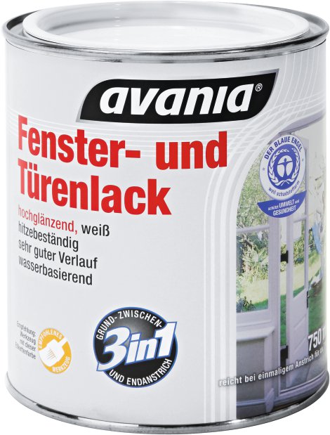 AVANIA Fenster- und Türenlack Hochglanz 750 ml