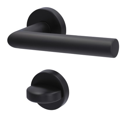 ALPERTEC Türbeschlag Fair I-R Edelstahl Schwarz WC Ø 25 mm