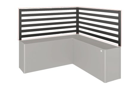 BIOHORT Rankgitter für L-Form L200, Dunkelgrau-Metallic L2x1, 2 Stk.