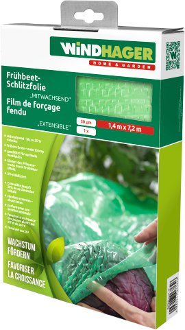 WINDHAGER Frühbeetschlitzfolie - mitwachsend 1,4x7,2 m