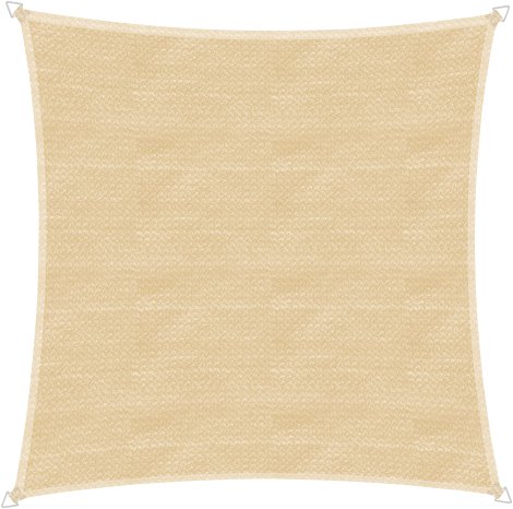 WINDHAGER Sonnensegel CAPRI quadrat 4x4 m, champagner