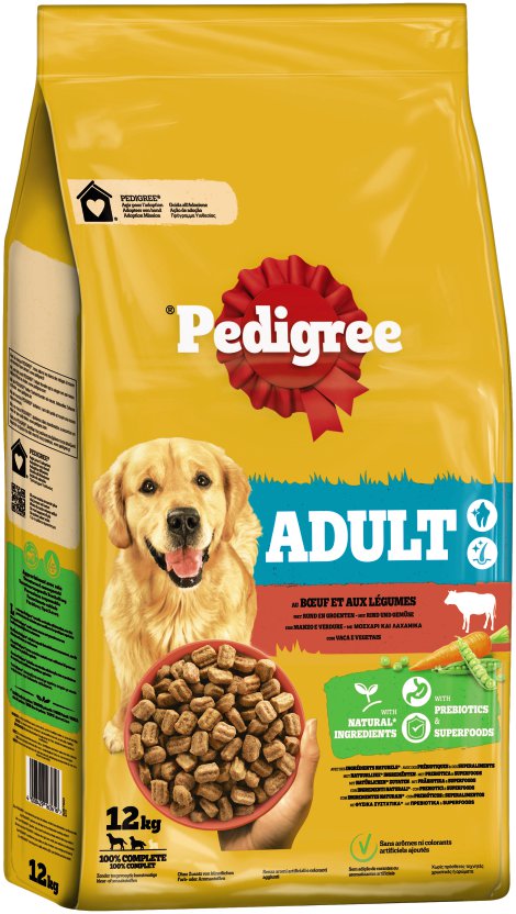 PEDIGREE Hundetrockenfutter Adult 1+ Rind & Gemüse 12 kg