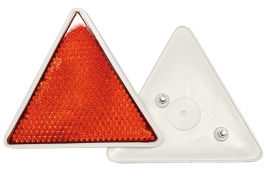 Dreieckrückstrahler PVC mit 2 Befestigungsschrauben