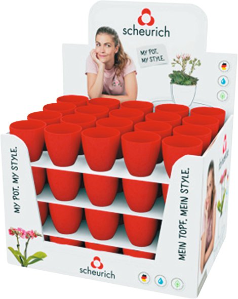 SCHEURICH Übertopf Mini Rot 7 cm