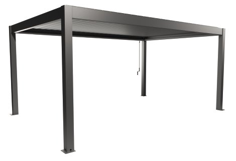 BIOHORT Pergola Quarzgrau-metallic 5,5x3,5 m