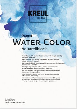 KREUL Paper Water Color 10 Blatt 200 g/m2, DIN A3