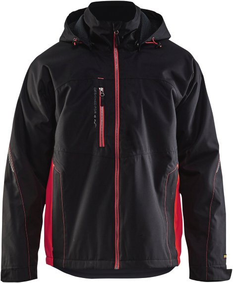 BLÅKLÄDER Softshell Jacke schwarz/rot M