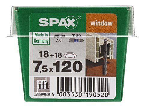 SPAX Rahmenanker Wirox 7,5x120 18 Stk.