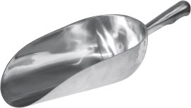 Abwiegeschaufel Aluminium, rund 1,6 kg