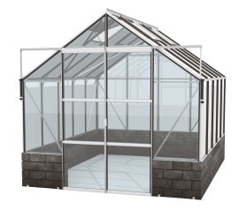 VITAVIA Gewächshaus Cassandra 8300 ESG 3 mm, Sockel Basalt