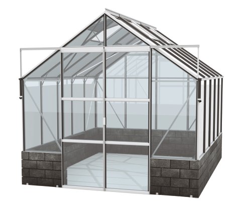 VITAVIA Gewächshaus Cassandra 8300 ESG 3 mm, Sockel Basalt