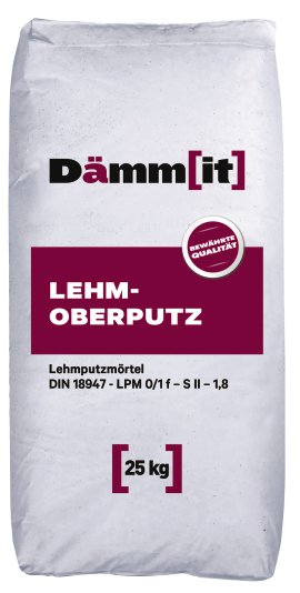 DÄMMIT Lehm-Oberputz fein 0,6 mm 25 kg