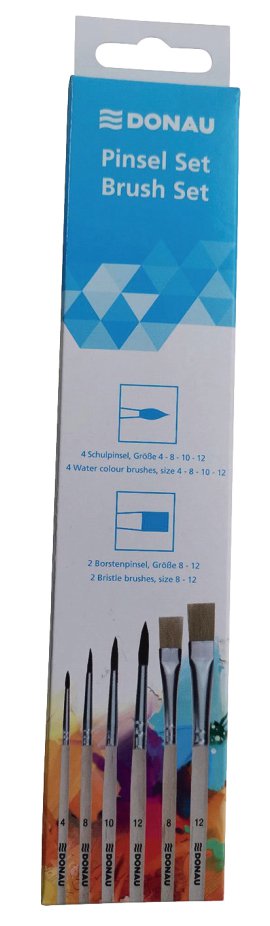 DONAU Schulpinsel-Set Natur 6 Stk.