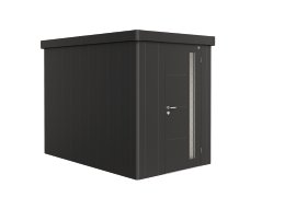 BIOHORT Gerätehaus Neo 3A Standardtür 180x292x222 cm, Dunkelgrau-metallic