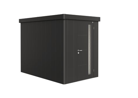 BIOHORT Gerätehaus Neo 3A Standardtür 180x292x222 cm, Dunkelgrau-metallic