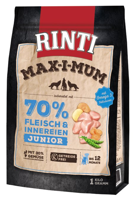 RINTI Hundetrockenfutter Maximum Junior Huhn1 kg