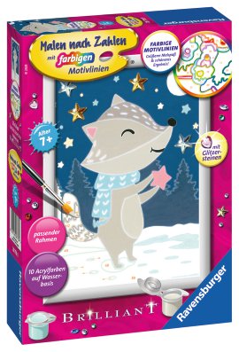 RAVENSBURGER Malen nach Zahlen Gute Nacht kleiner Dachs