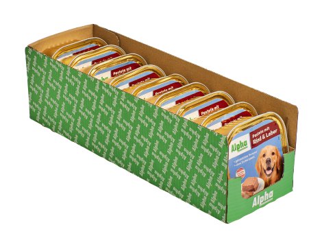 ALPHA Hunde-Nassfutter Rind & Leber 9x300 g