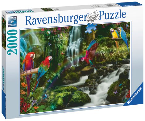 RAVENSBURGER Puzzle Bunte Papageien im Dschungel