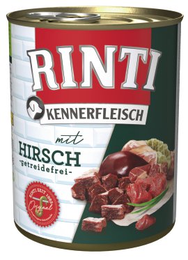 RINTI Kennerfleisch Hundenassfutter Hirsch 800 g