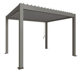BIOHORT Pergola Quarzgrau/Silber-Metallic