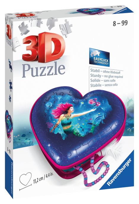 RAVENSBURGER Puzzle Herzschatulle Bezaubernde Meerjungfrauen