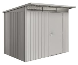 BIOHORT Gerätehaus Avantgarde mit Standardtür, silber-metallic