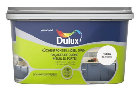 DULUX Farbe für Küchenmöbel und Türen glänzend Weiß 2 l