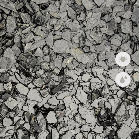 CASAFINO Schieferplättchen schwarz 20-40 mm 800kg BigBag