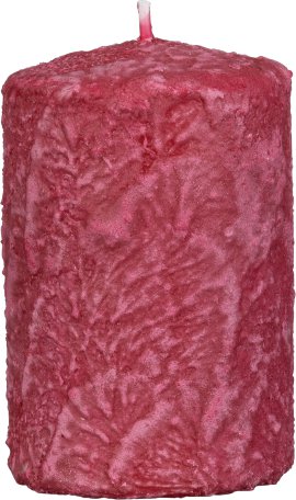 PURE SAFE CANDLE Kerze Natural Karminrot 90x70 mm