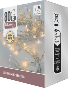 LED-Beleuchtung Warmweiß 80 LED 8 m