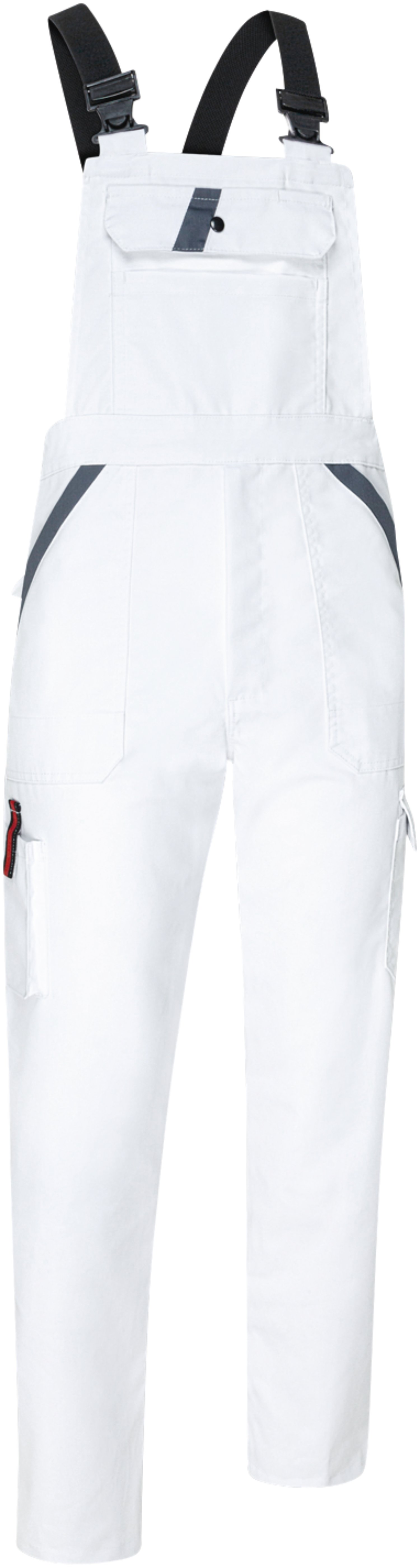 WERKSTOFF Herren Latzhose Basic weiß/grau 44