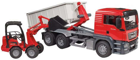 BRUDER LkW Man TGS + Abrollcontainer