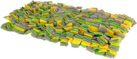 Schnüffelteppich 50 x 30 cm, gelb/grün/grau