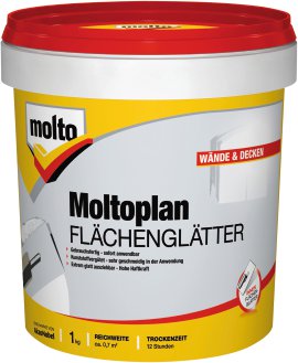 MOLTO Fertigspachtel Flächenglätter Moltoplan Innen 1 kg