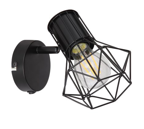 GLOBO LED-Wandleuchte Priska Schwarz E27 40W 13x16,5 cm (BxH)