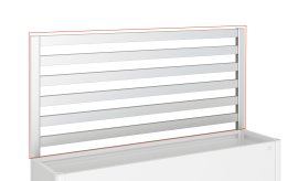 BIOHORT Rankgitter für Hoch-/Pflanzbeet 4 m Silber-Metallic 398,3x4,2x91,1 cm (BxTxH)