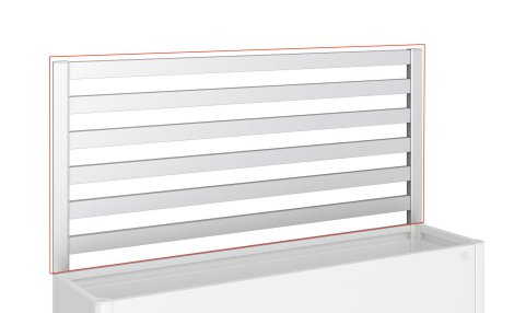 BIOHORT Rankgitter für Hoch-/Pflanzbeet 4 m Silber-Metallic 398,3x4,2x91,1 cm (BxTxH)