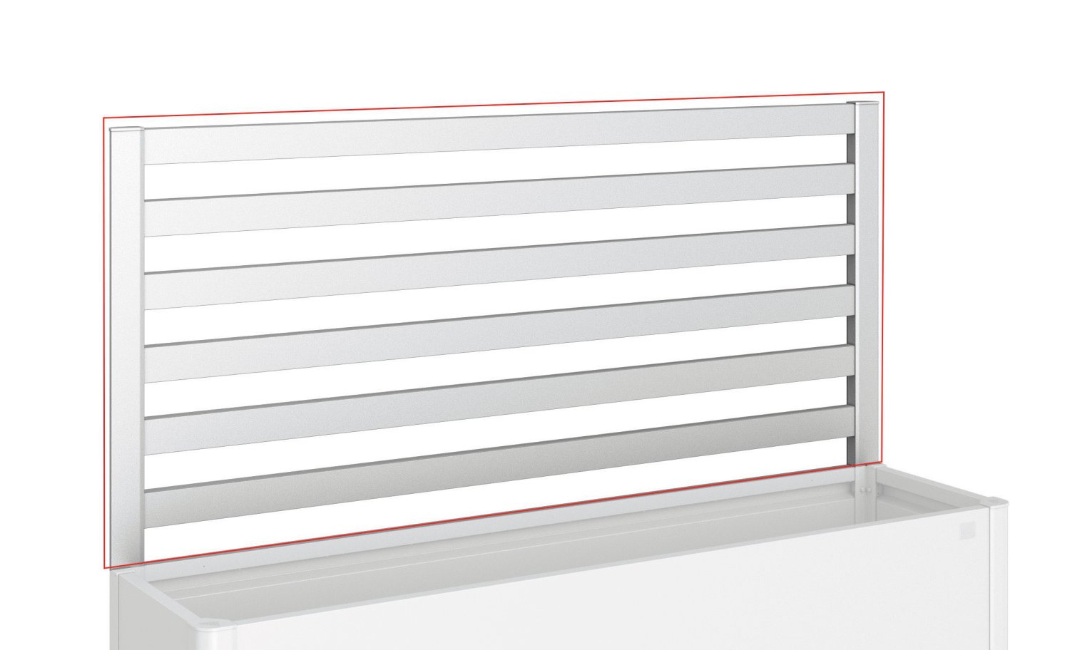 BIOHORT Rankgitter für Hoch-/Pflanzbeet 4 m Silber-Metallic 398,3x4,2x91,1 cm (BxTxH)