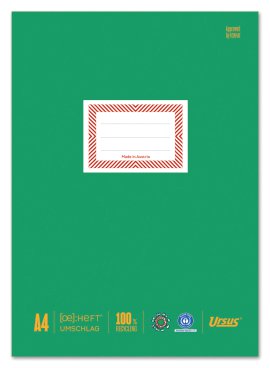 URSUS Hefthülle Papier hoch A4 Grün
