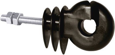 Ringisolator für Metallpfahl M6 / 35 mm, 25 Stk./Beutel, schwarz